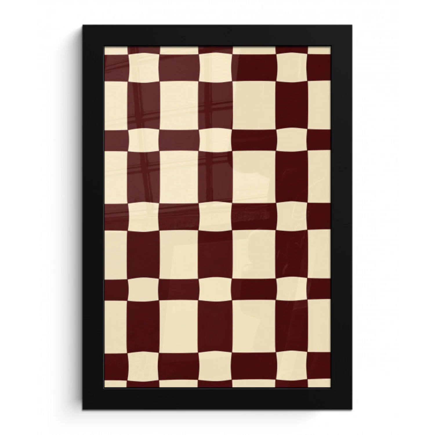 Retro - Patroon - Bruin fotolijst zwart zonder passe partout klein 224 -3d