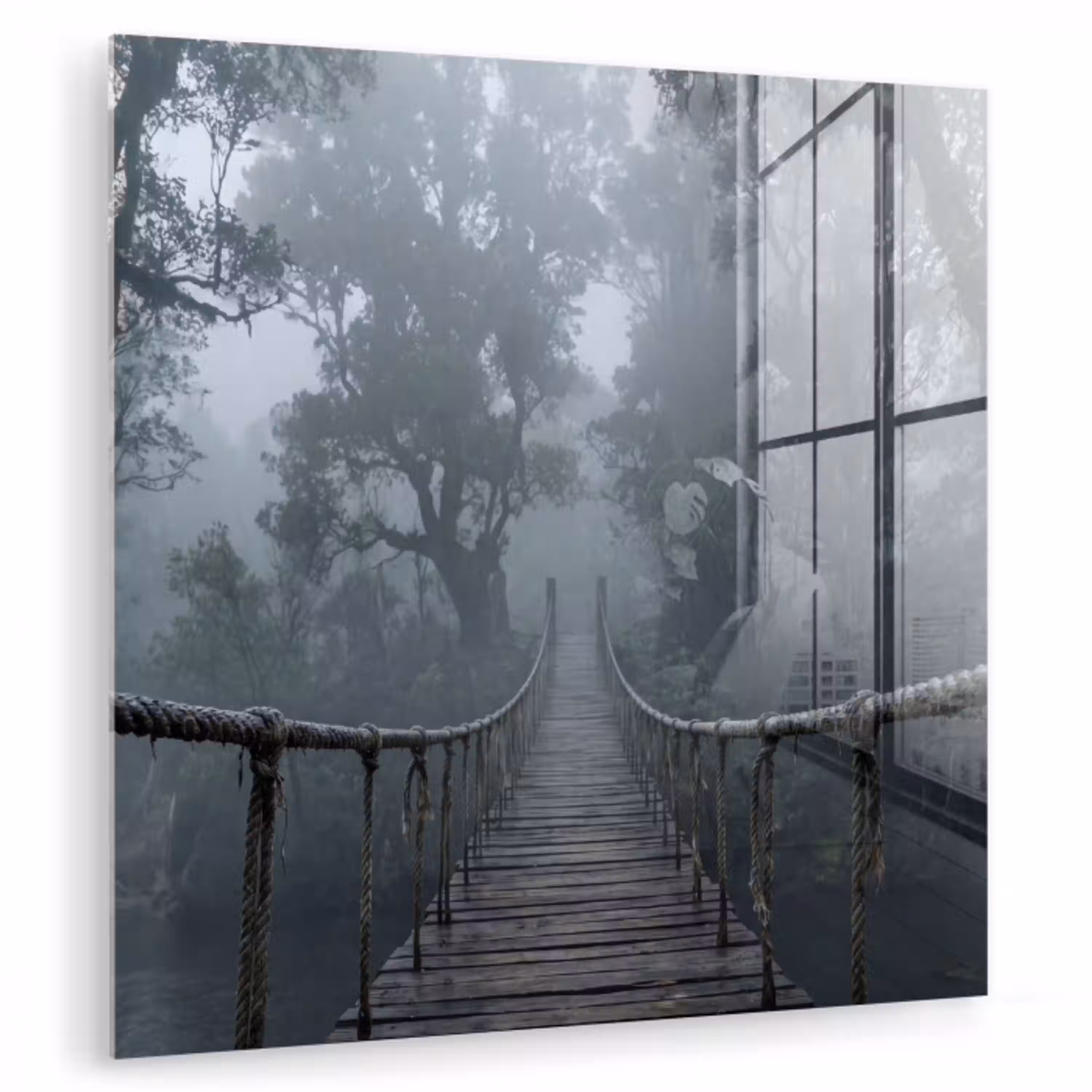 Brug - Jungle - Mist - Natuur plexiglas 5mm klein -zzzproduct_nieuw