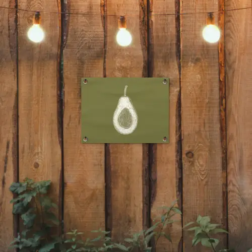 Avocado - Minimalistisch - Illustratie - Groen tuinposter los doek klein -sfeer1