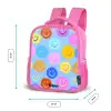 Vrolijk patroon van smileys Kinderrugzak - Roze middel -productfoto_formaten