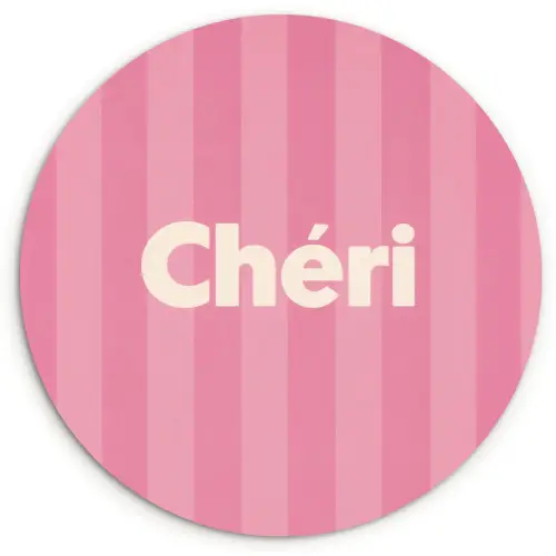 Gestreept - Roze - Chéri Wandcirkel plexiglas klein -3d