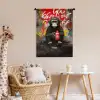 Chimpansee voor graffiti muur Wandkleed katoen klein -wsfeer5_kind