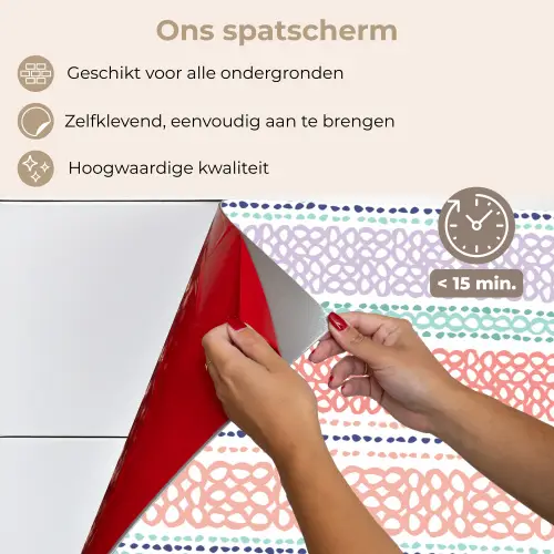 Strepen - Zomer - Kleuren keuken achterwand spatscherm klein 900 -spatscherm_NL