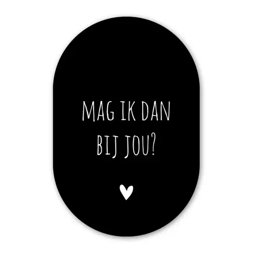 Spreuken - Quotes - Mag ik dan bij jou - Claudia de Breij Wandcirkel Ovaal Forex klein -3d