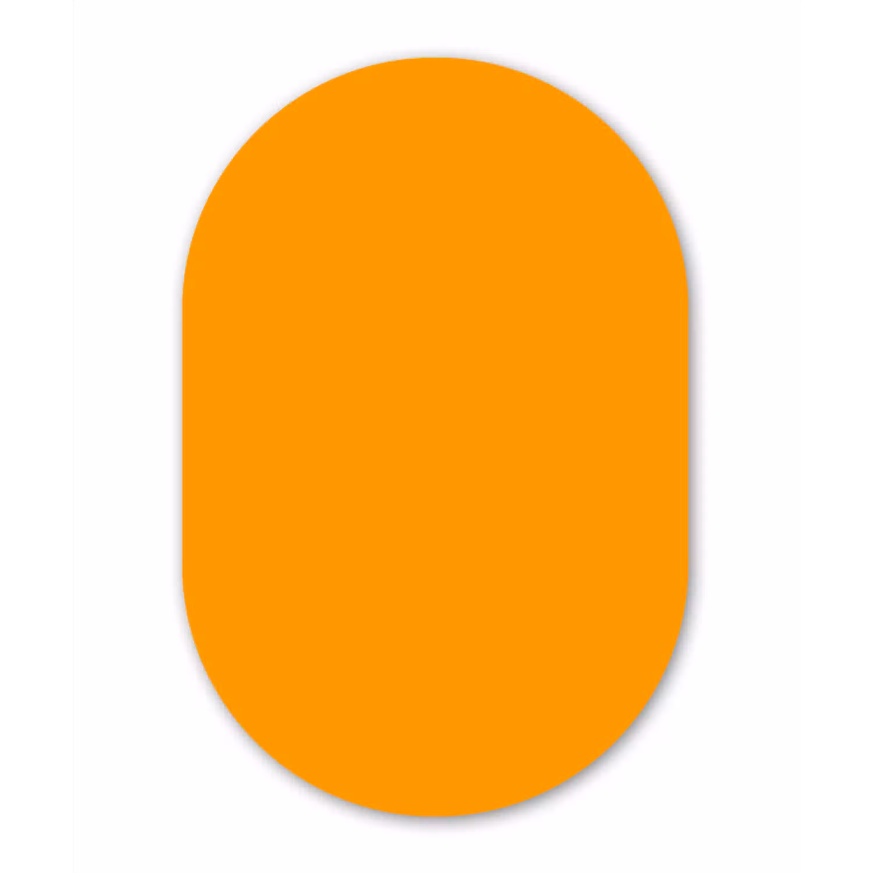 Warm - Ochre - Oranje Wandcirkel Ovaal Aluminium middel 839 -3d