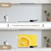Citroen - Geel - Zonnig keuken achterwand spatscherm klein -voor_na_NL