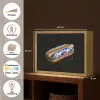 Hotdog - Porselein - Delfts blauw - Eten Light Box met batterij (Wandlamp) middel -USP_websiteoverzichtNL