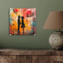 Street art - Liefde - Graffiti - Kunst - Banksy plexiglas 5mm klein -sfeer3