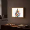 Gitaar - Graffiti - Muziek - Wit Light Box met batterij (Wandlamp) middel -sfeer1