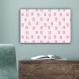 Konijnen - Minimalistisch - Roze canvas 2cm klein 34 -sfeer4