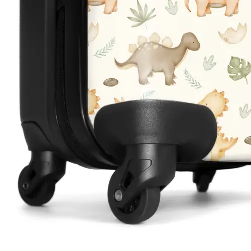 Dino patroon in pastelkleuren NBS - Handbagage koffer - Volwassenen Unisex middel -wiel