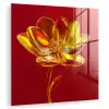 Bloem - Goud - Glazen plexiglas 5mm klein -zzzproduct_nieuw