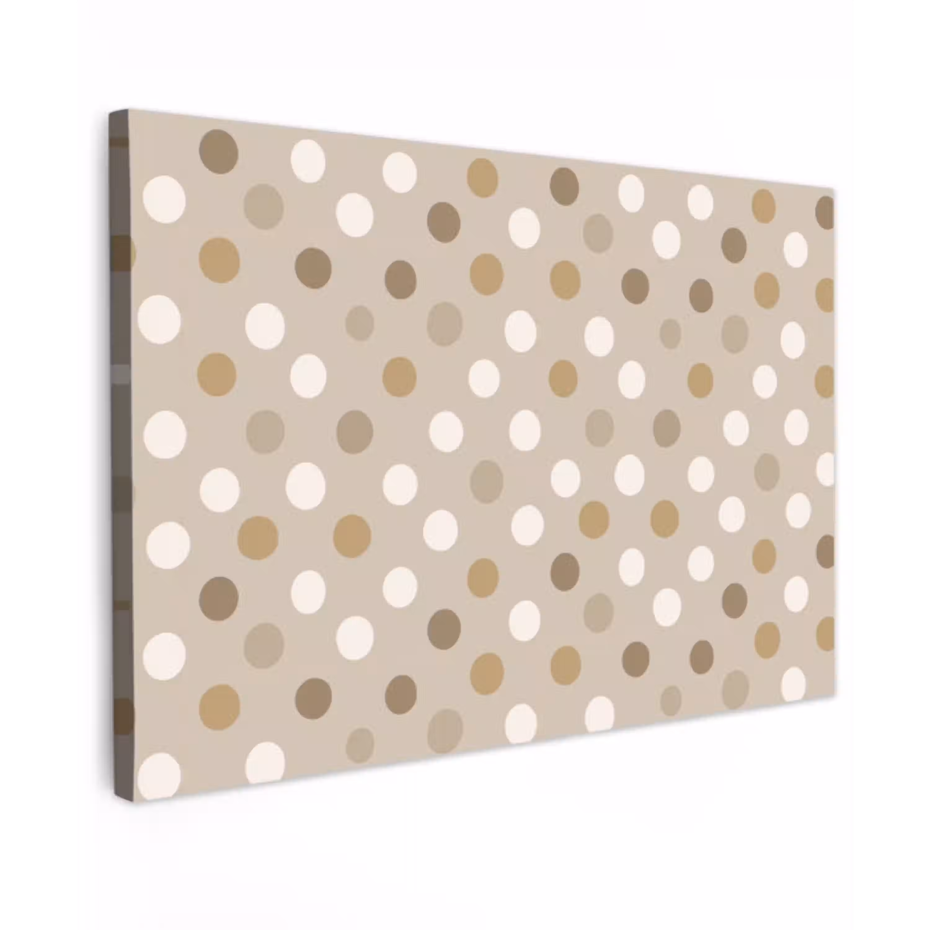 Polka - Dots - Beige canvas 2cm klein 34 -z3d