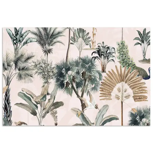 Retro - Jungle - Natuur - Dieren poster papier klein -3d