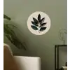 Laurierbladeren - Bloemknoppen - subtiel Wandcirkel behangsticker klein -sfeer2