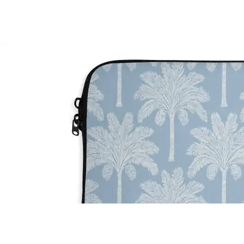 Palmboom - Modern - Blauw laptophoes neopreen klein 279 -detail