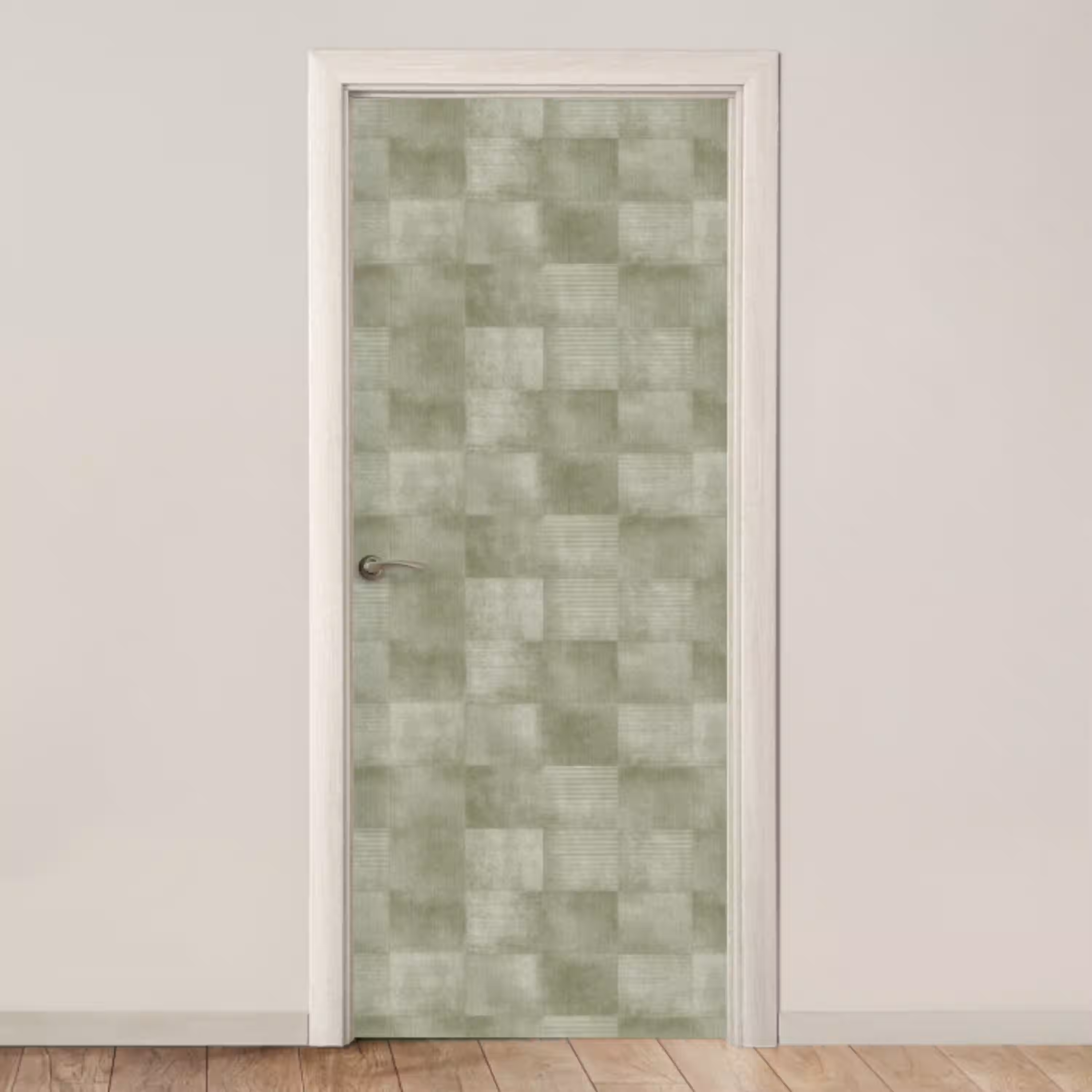 Vlakken - Rustiek - Groen deurposter klein 289 -3d_beige