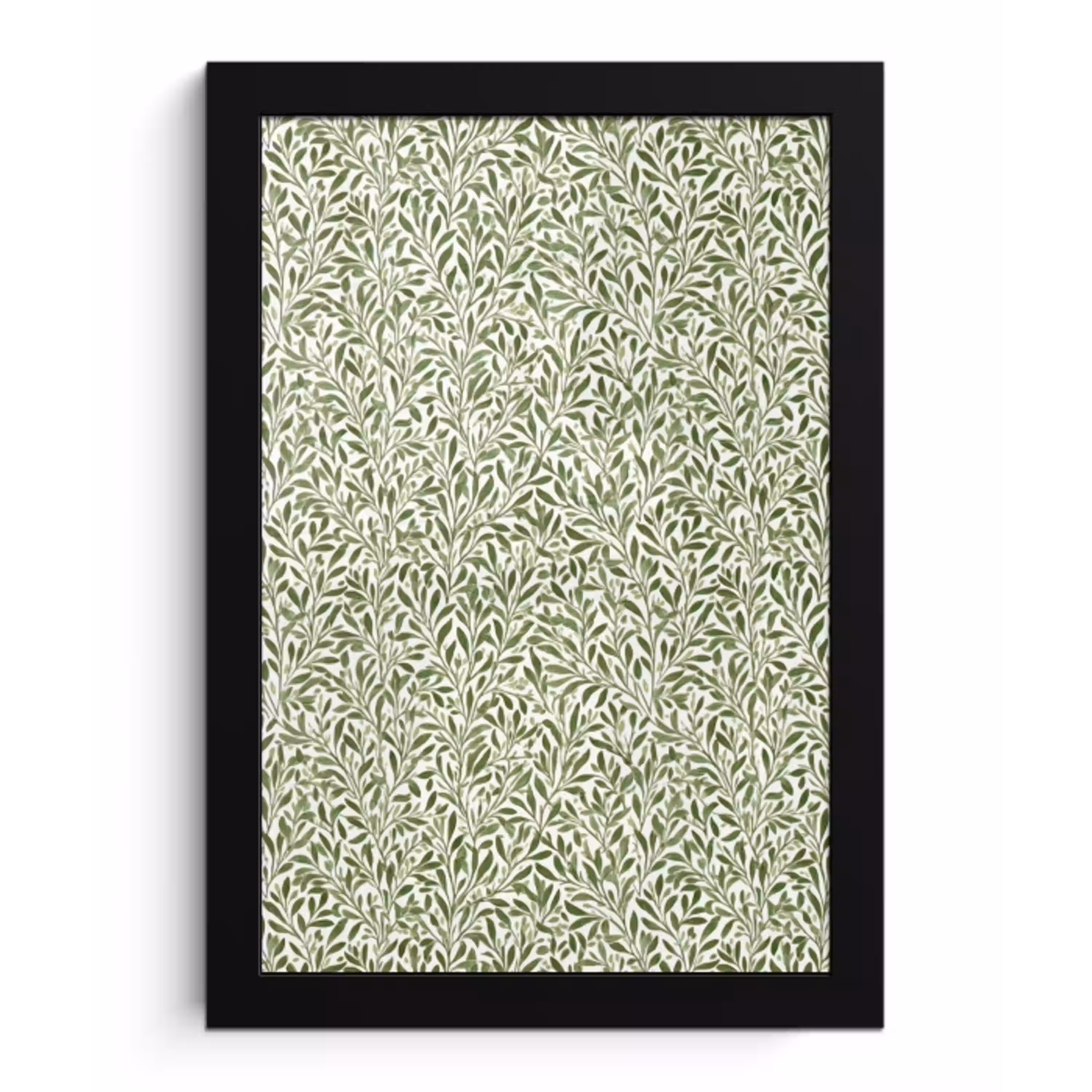Botanisch - Takken - Groen fotolijst zwart zonder passe partout klein 224 -3d
