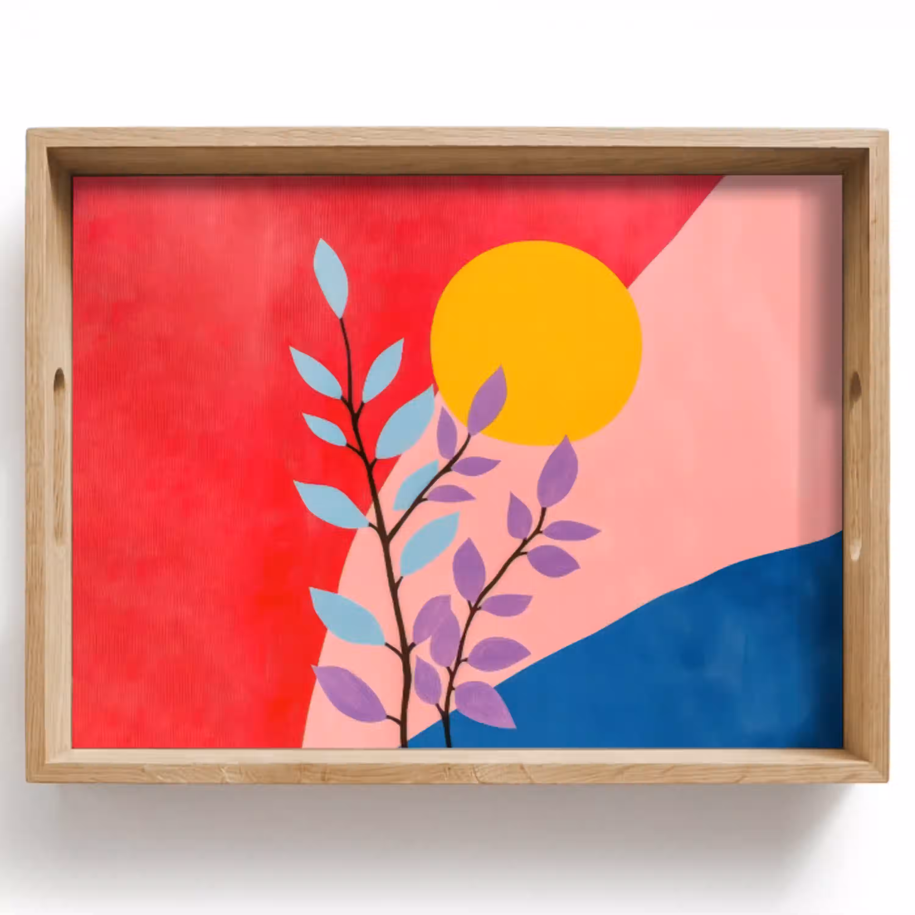 Bladeren - Zon - Abstracte vormen Dienblad Rechthoek middel -z3d_shopping