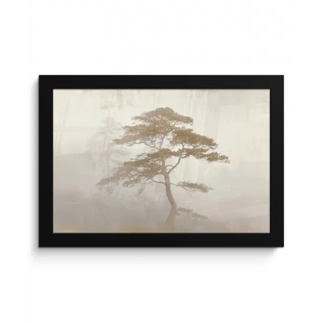 Boom - Oosterse stijl - Landschap fotolijst zwart zonder passe partout klein -3d