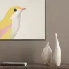 Vogel - Minimalistisch - Geel PET vilt klein -sfeer6_closeup