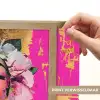 Bloemenkroon - Goud - Vrouw - Portret Light Box met batterij (Wandlamp) middel -USP_websiteprintNL
