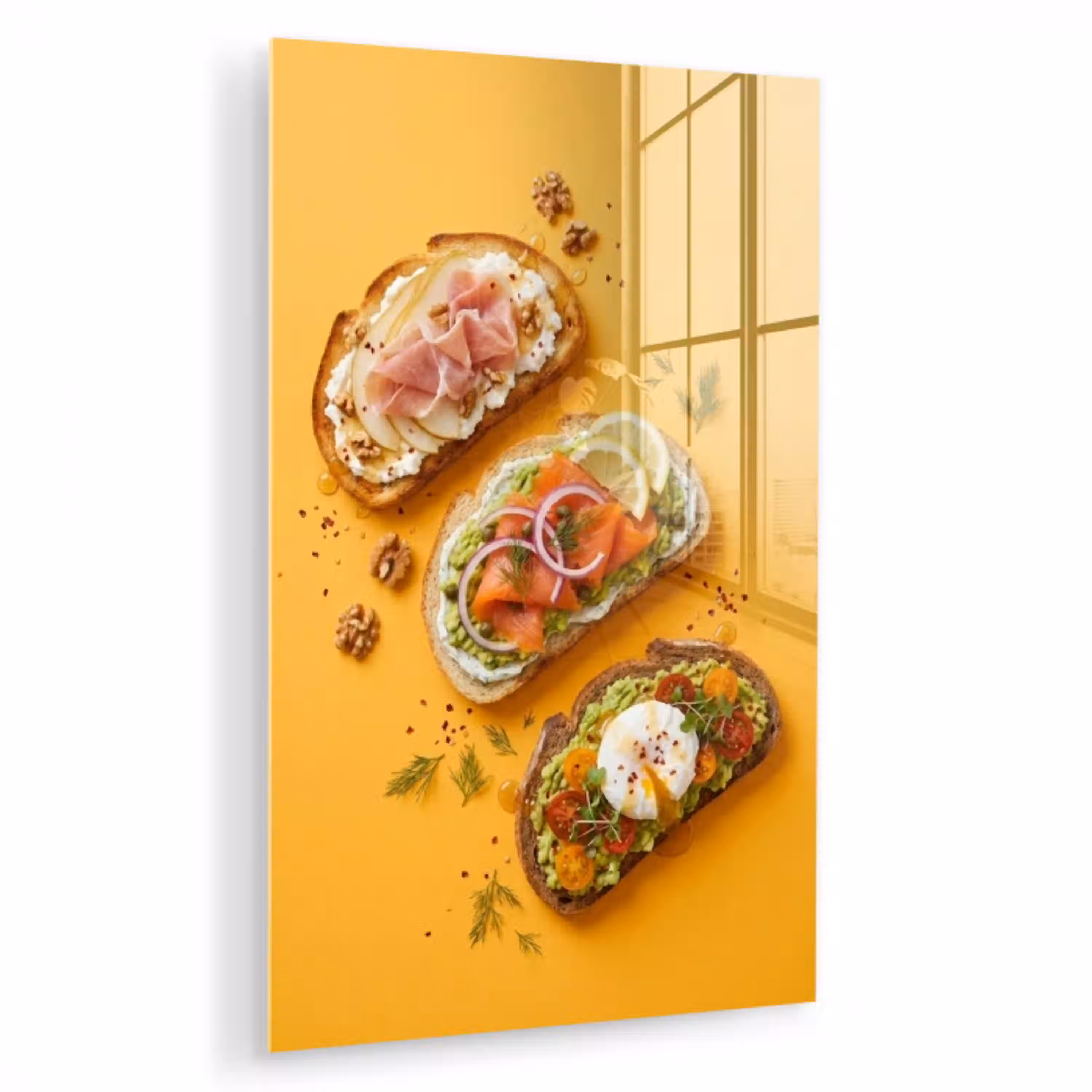 Eten - Brood - Ontbijt - Modern - Kleurrijk plexiglas 5mm klein -zzzproduct_nieuw