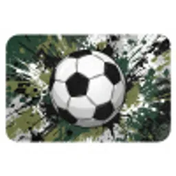 Voetbal - Verf - Spetters - Groen Badmat klein -3d