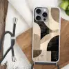 Abstract - Vormen - Modern - Beige Hoesje iPhone 16 Pro Max met koord klein -sfeer4