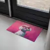 Pink - Hond - Bubbel Deurmat klein -sfeer2