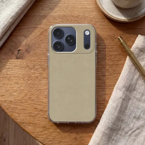 Zandkleur - Korrelige structuur - Beton Telefoonhoesje iPhone 17 Pro klein 878 -sfeer1