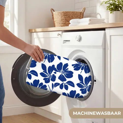 Floraal - Modern - Blauw WCmat klein 1009 -USP_WasbaarNL