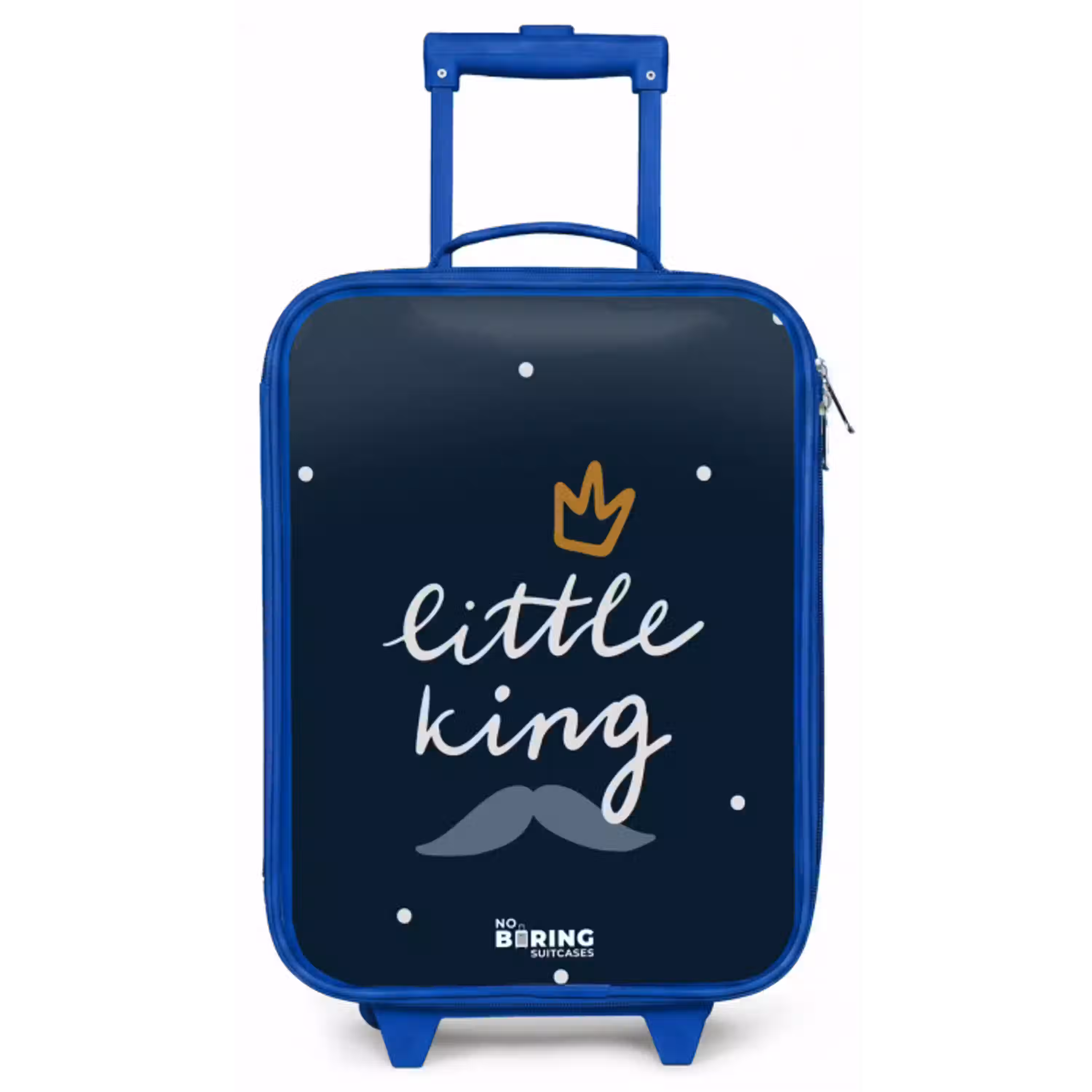 Little king met stippen Kinderkoffer - Blauw klein -zz3dotto