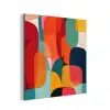 Vormen - Kleurrijk - Abstract - Vlakken aluminium wit klein -3d