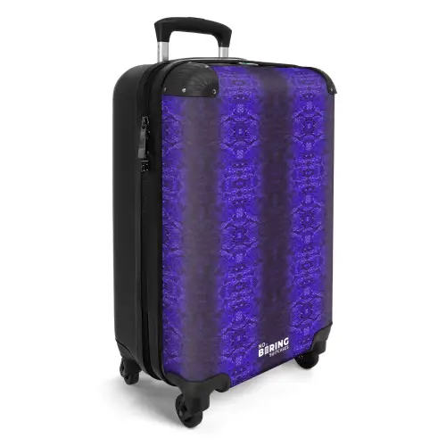 Paars blauw slangenhuid met symmetrische schubstructuur NBS - Handbagage koffer - Volwassenen Unisex middel -productfoto_3d