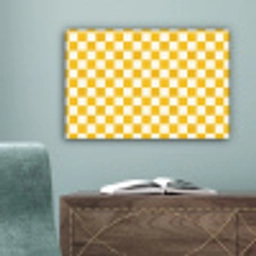 Traditioneel - Patroon - Geel canvas 2cm klein 34 -sfeer4