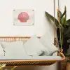 Schelp - Roze - Ribbels tuinposter los doek klein -sfeer7