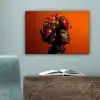 Vrouw - Chilipepers - Pepers - Bloemen canvas 2cm klein -sfeer4