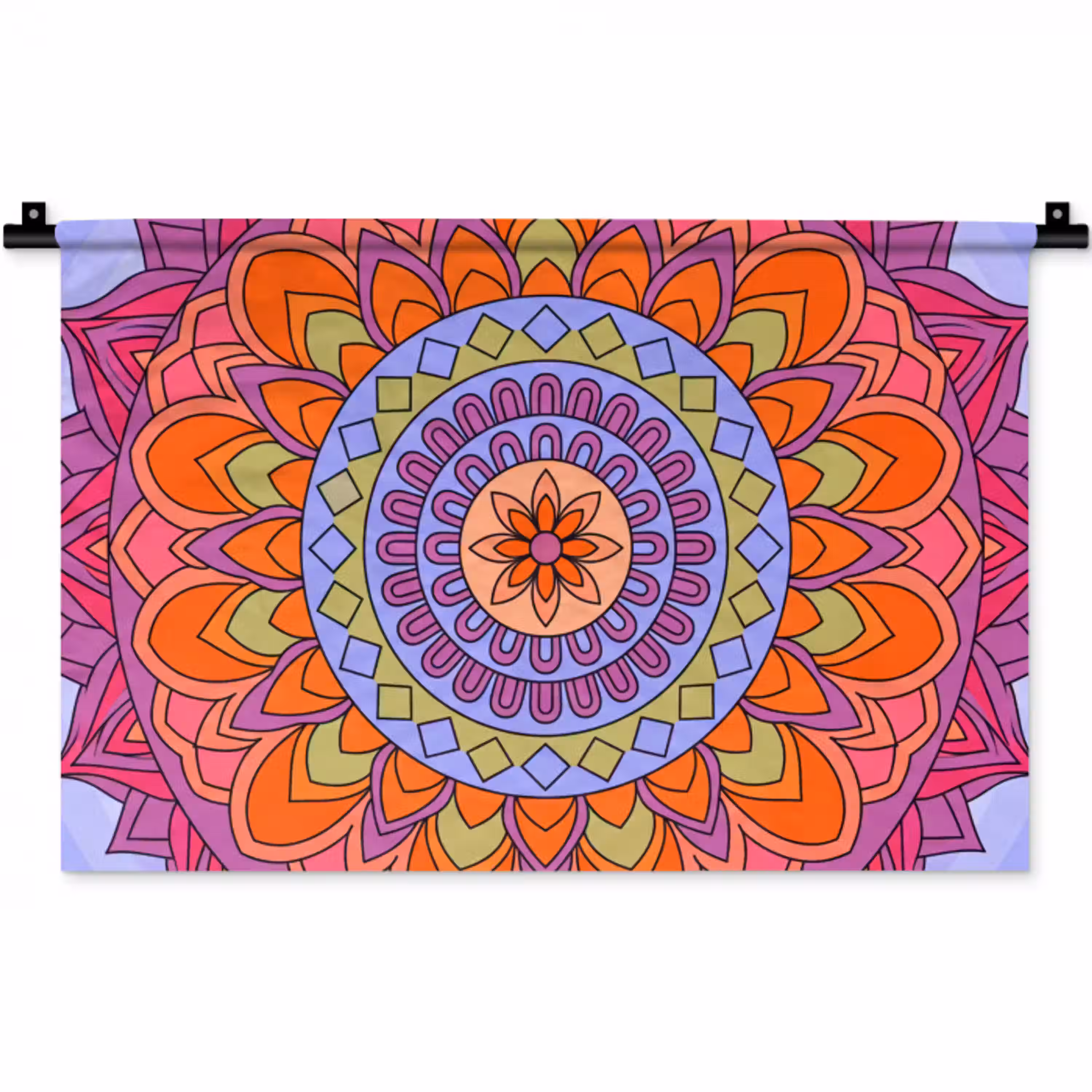 Mandala - Cirkel - Abstract - Kleurrijk - Patroon Wandkleed katoen klein -zz3d
