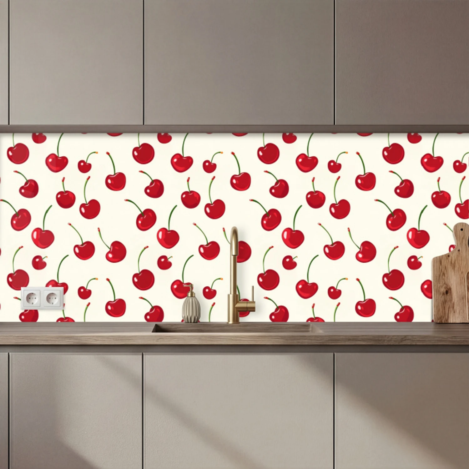 Kersen - Minimalistisch - Rood keuken achterwand 2 middel 871 zz_3dshopping