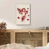 Cupido - Hartjes - Rood - Klassiek aluminium wit klein -sfeer3