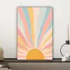 Illustratie - Zon - Pastelkleuren canvas 2cm klein -sfeer6