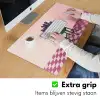 Stoel - Vaas - Bloemen - Geblokt Muismat XXL klein -sfeer3