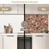 Bloemen - Klassiek - Roze keuken achterwand 2 middel 871 -voor-na2_NL
