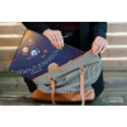 Planetenstelsel - Ruimte - Illustratie laptophoes neopreen klein -tas