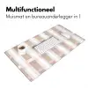 Ruitpatroon - Aardetinten - Minimalistisch Muismat XXL klein 681 -sfeer4