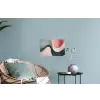 Abstract - Golven - Sierlijk - Roze Muursticker klein -plant