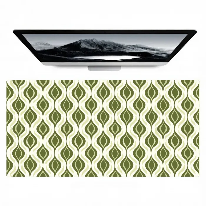 Patroon - Retro - Groen Muismat XXL klein 681 -zzz3d