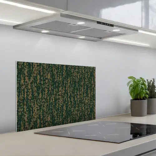 Groen - Bruin - Vlekken - Roest keuken achterwand spatscherm klein 900 -3d_schuin