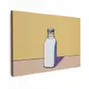 Glazen - Fles - Illustratie - Melk Tuinposter op houten frame 2 cm dik klein -3d